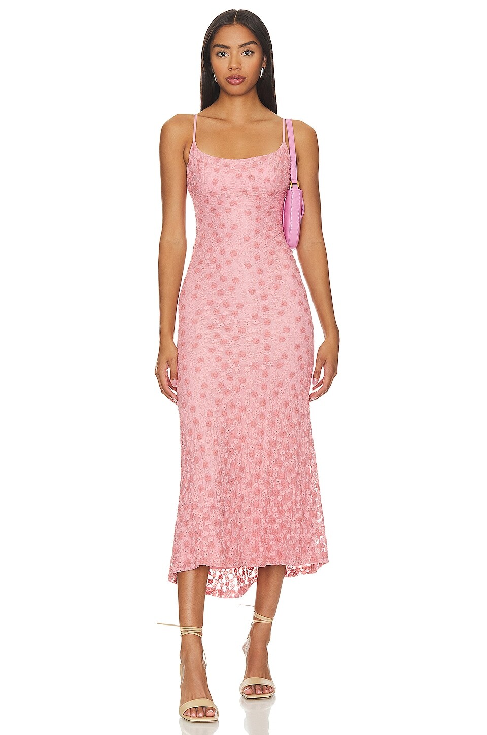 

Платье миди Bardot Kiali Mesh, цвет Pink Multi