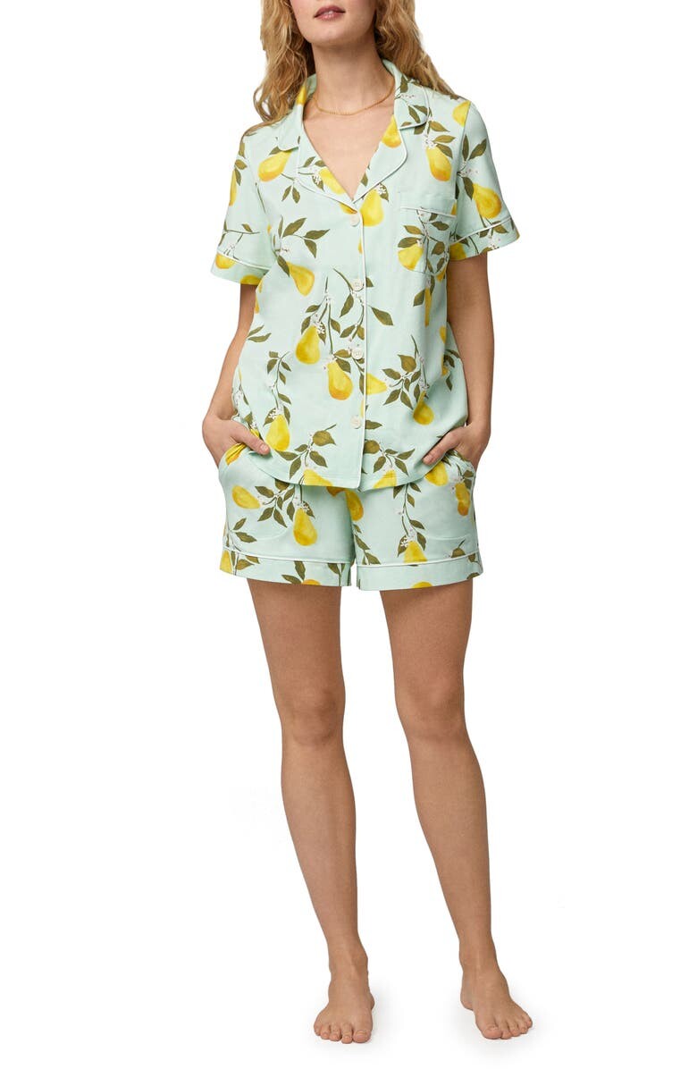

Трикотажная короткая пижама с принтом BEDHEAD PAJAMAS