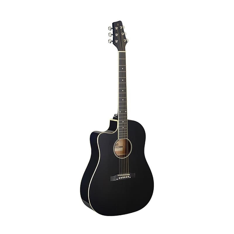 

Акустическая гитара Stagg Left-Handed Cutaway Acoustic Electric Dreadnought Guitar - Black