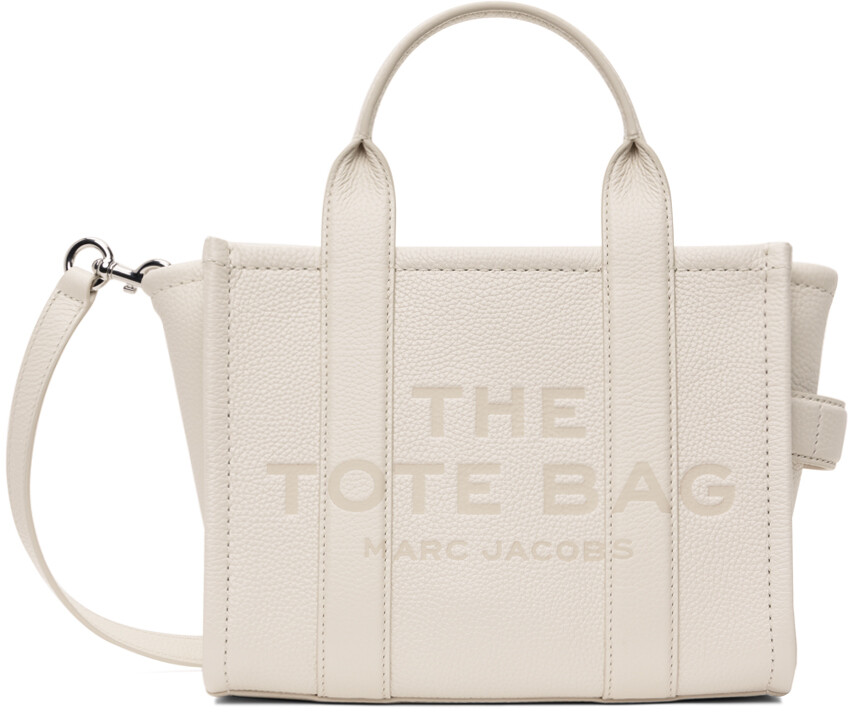 

Маленькая кожаная сумка-тоут белого цвета Marc Jacobs