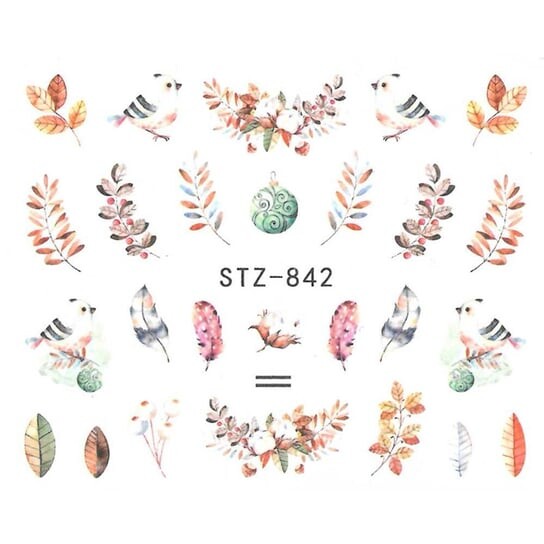 

Водные наклейки для ногтей, STZ 842 MollyLac, Molly Lac