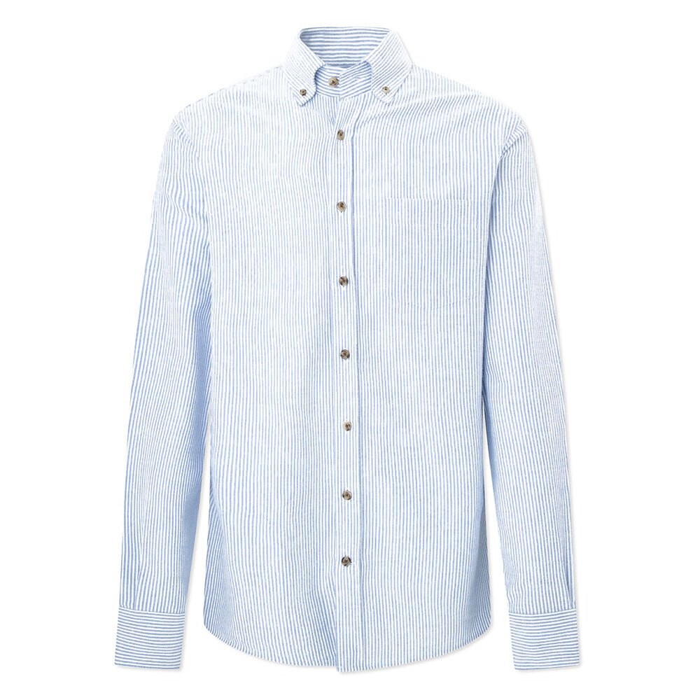 

Рубашка с длинным рукавом Hackett Oxford Stripe, синий