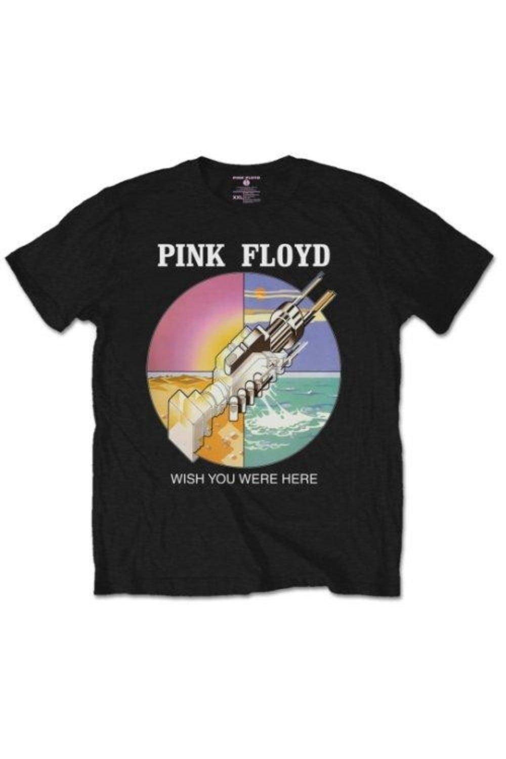 Круглая футболка Wish You Were Here Pink Floyd, черный cd диск wish you were here pink floyd