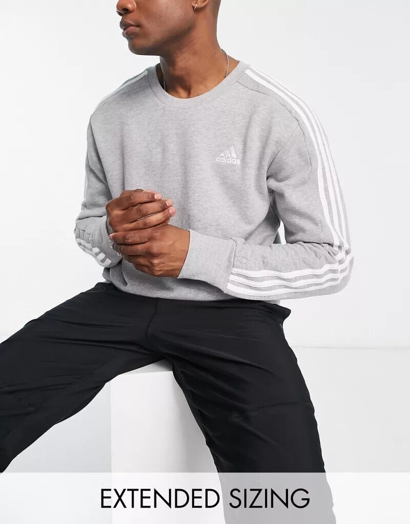 

Серая толстовка с 3 полосками adidas Sportswear Essentials adidas performance