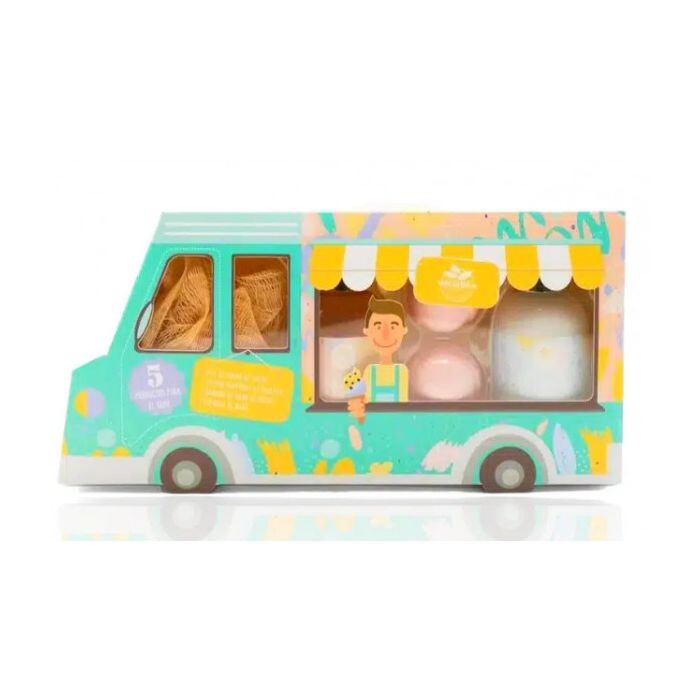 

Набор косметики Set de Baño Camión de Helados Vainilla y Fresa Becasan Nature, Set 5 productos