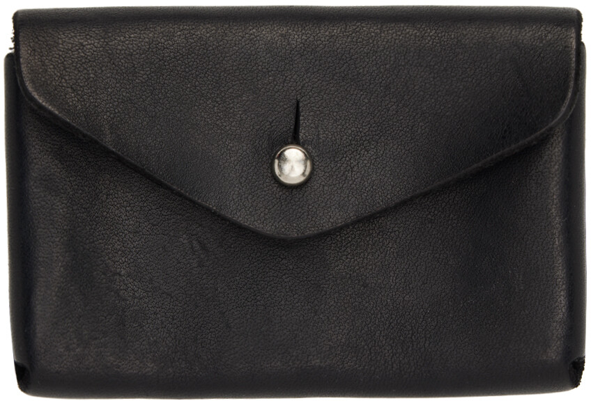 

Черная кожаная визитница Guidi