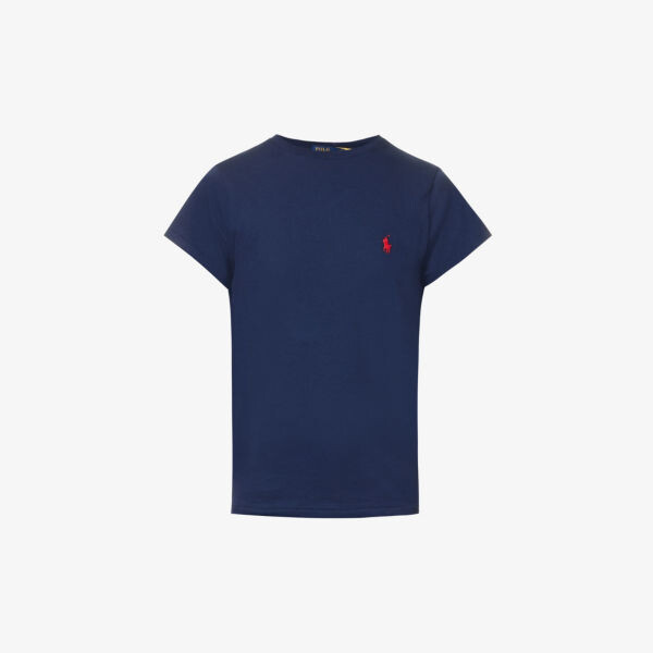 

Футболка прямого кроя из хлопкового джерси с вышитым логотипом Polo Ralph Lauren, цвет cruise navy