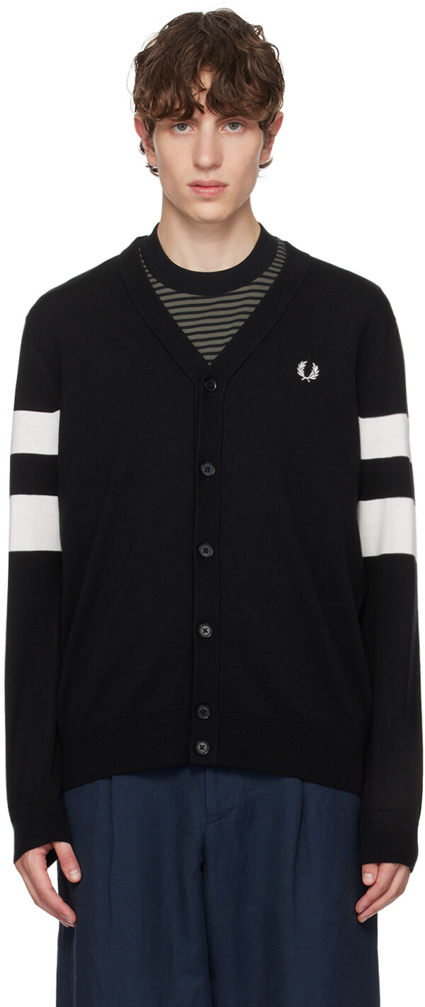 

Черный полосатый кардиган Fred Perry