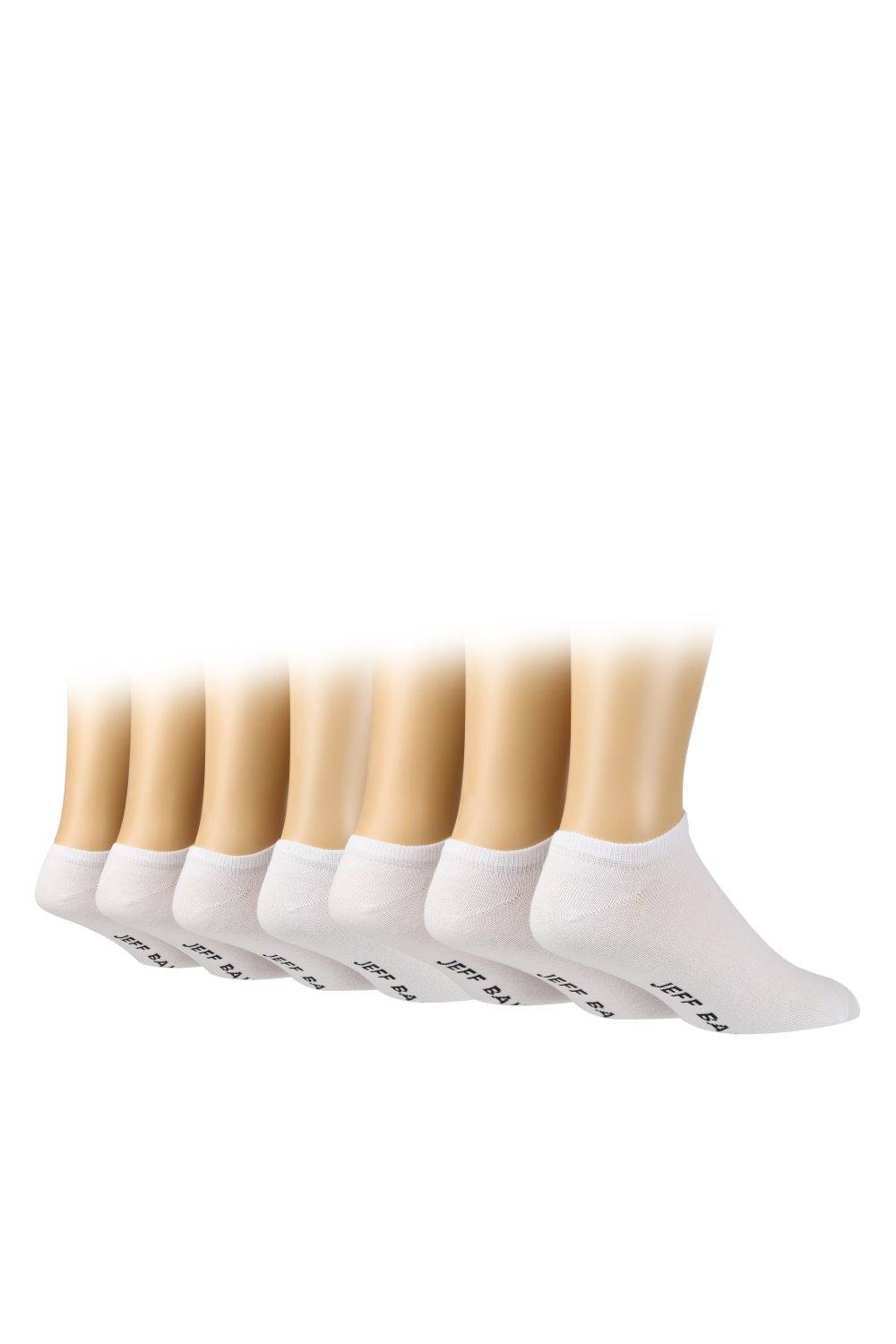 цена Комплект из 7 пар однотонных спортивных носков Jeff Banks, белый