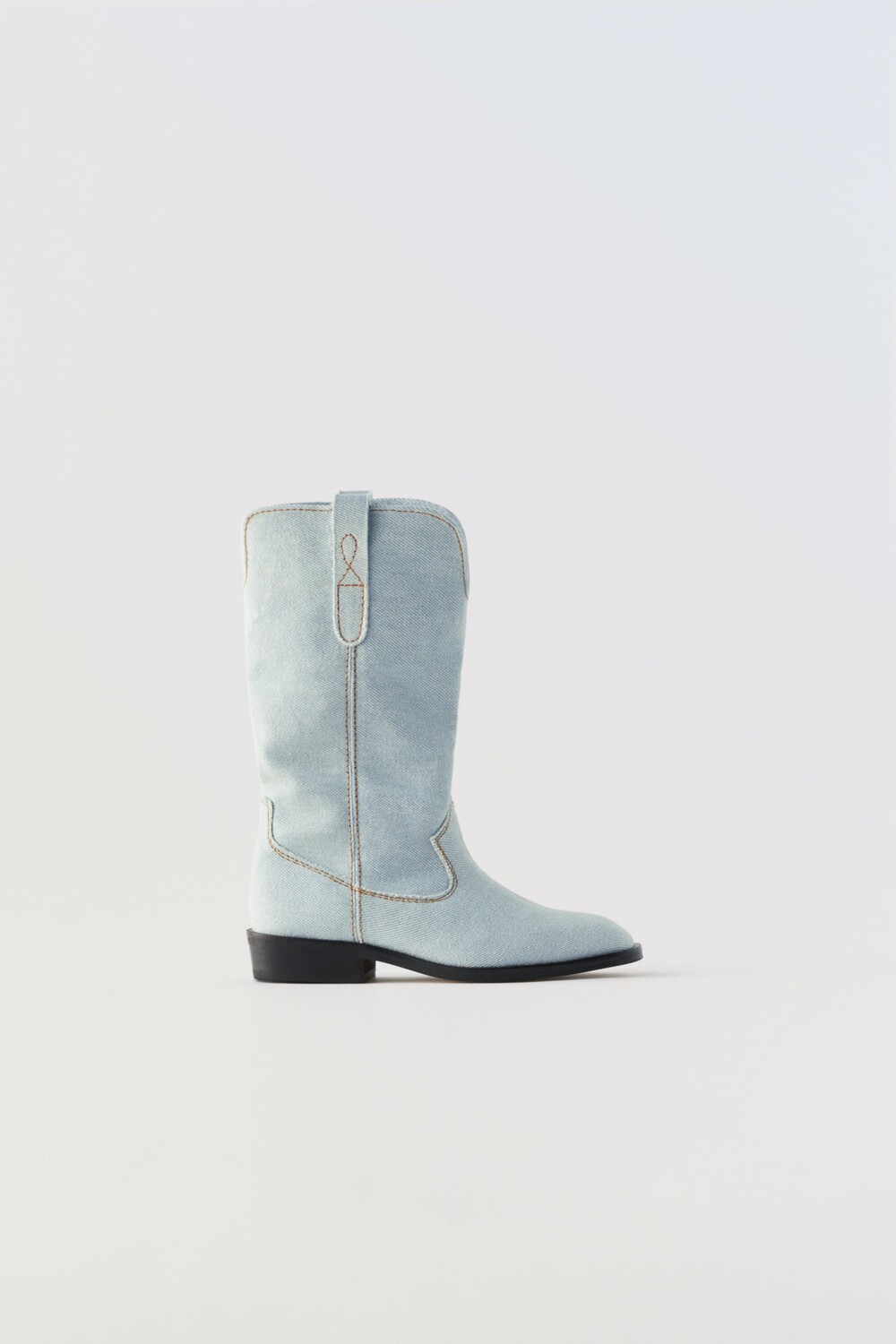 

Джинсовые ковбойские ботинки Zara, синий