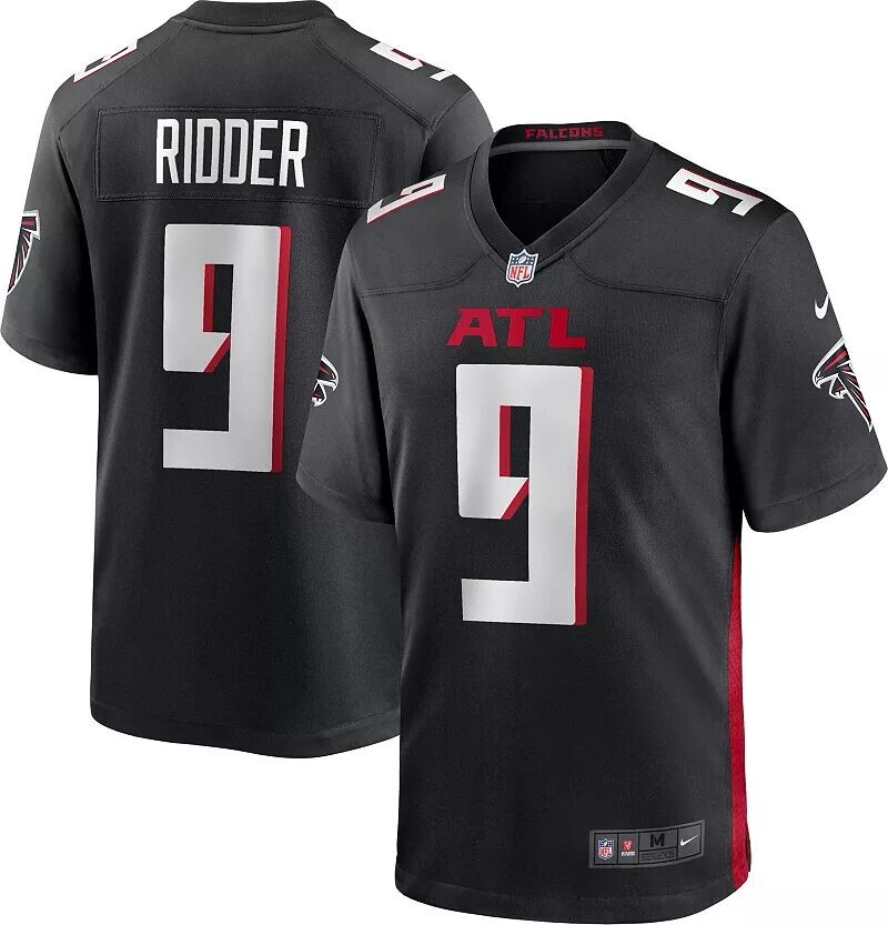 

Мужская черная игровая майка Nike Atlanta Falcons Desmond Ridder #9