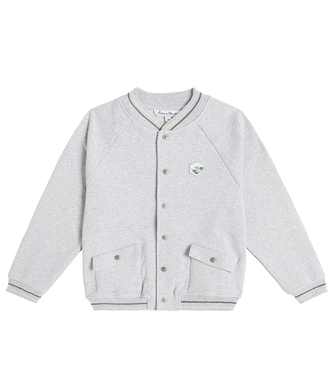 

Кардиган Teddy из хлопкового флиса Tartine Et Chocolat, серый