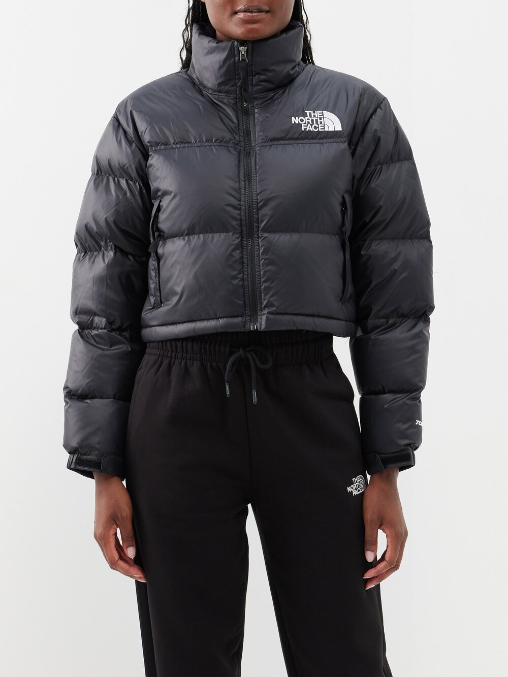 

Укороченная стеганая пуховик nuptse The North Face, черный