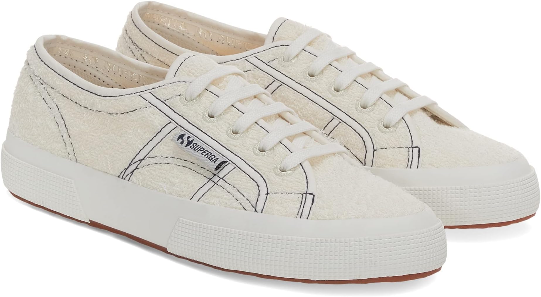 Кроссовки 2750 Cotton Terry Superga, цвет White Avorio/Navy/Full Avorio