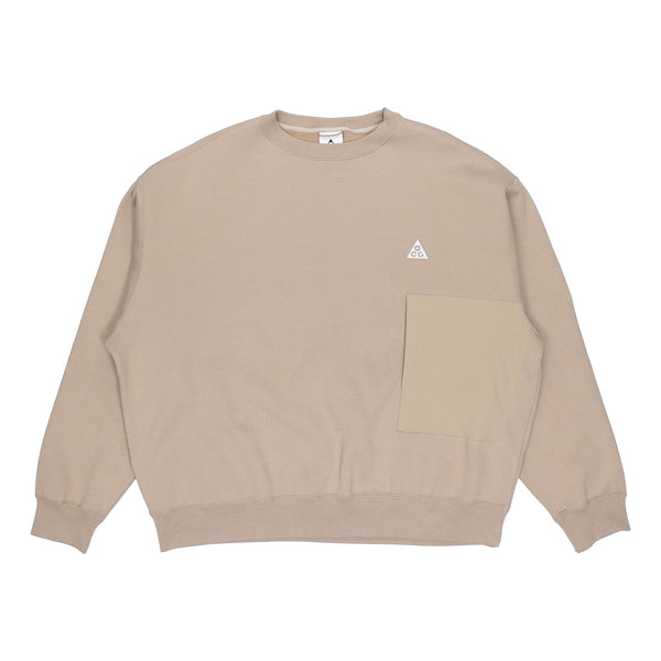 Толстовка Nike ACG Solid Color Casual Sports Round Neck Khaki, хаки