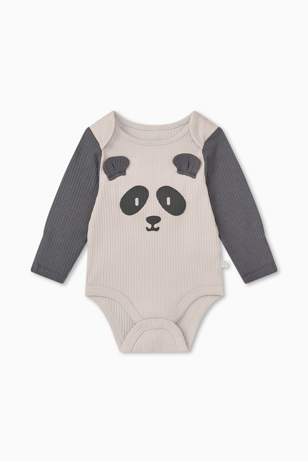 

Боди в рубчик с длинными рукавами Panda Mori, бежевый
