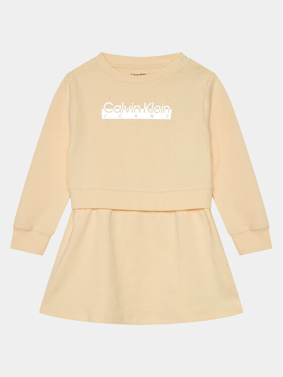 

Трикотажное платье обычного кроя Calvin Klein, желтый