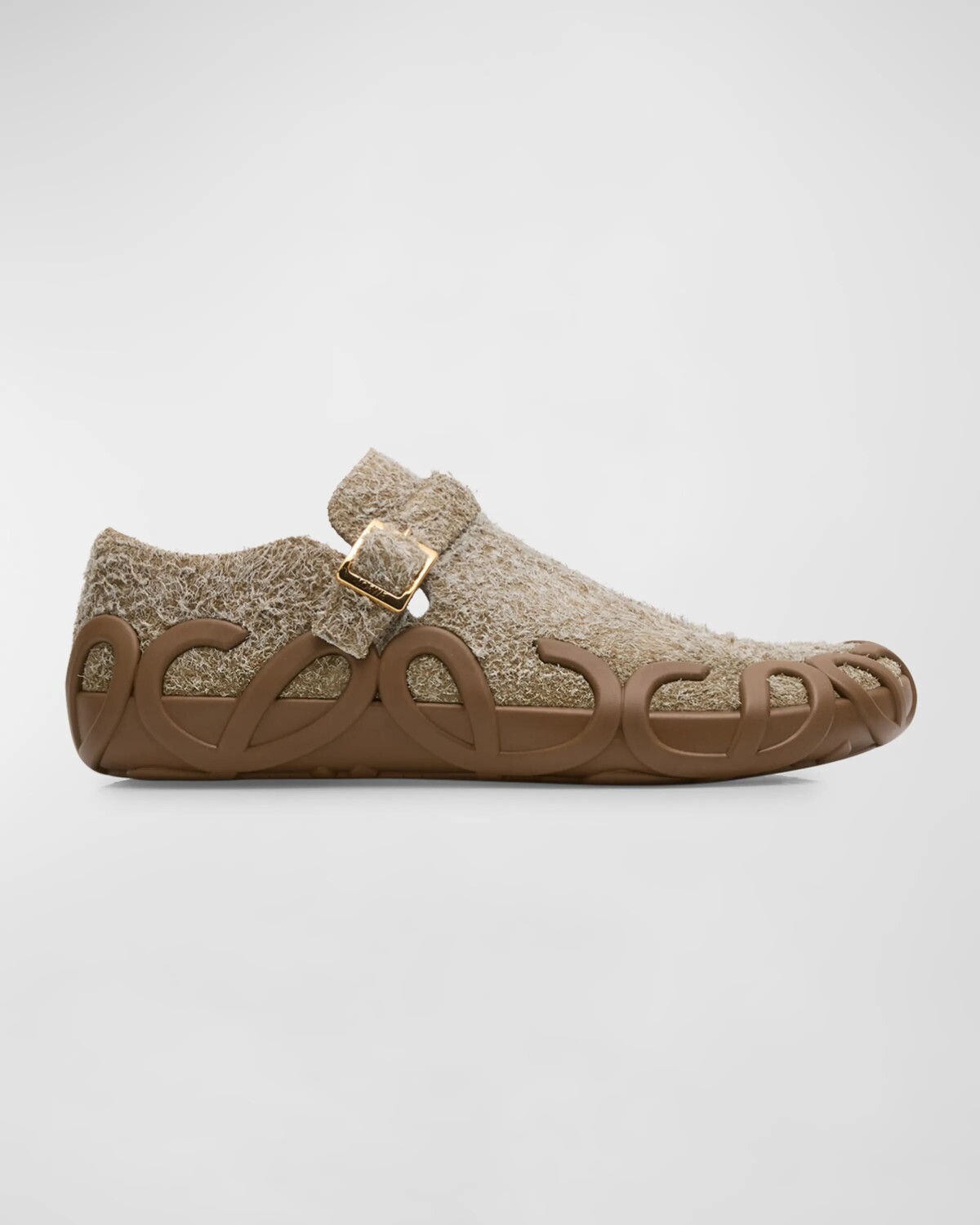 

Кроссовки с пряжкой из матовой замши Rise Loewe, цвет Khaki Green