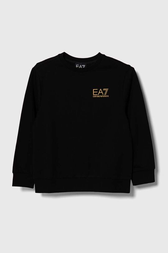 

Детская хлопковая толстовка EA7 Emporio Armani, черный