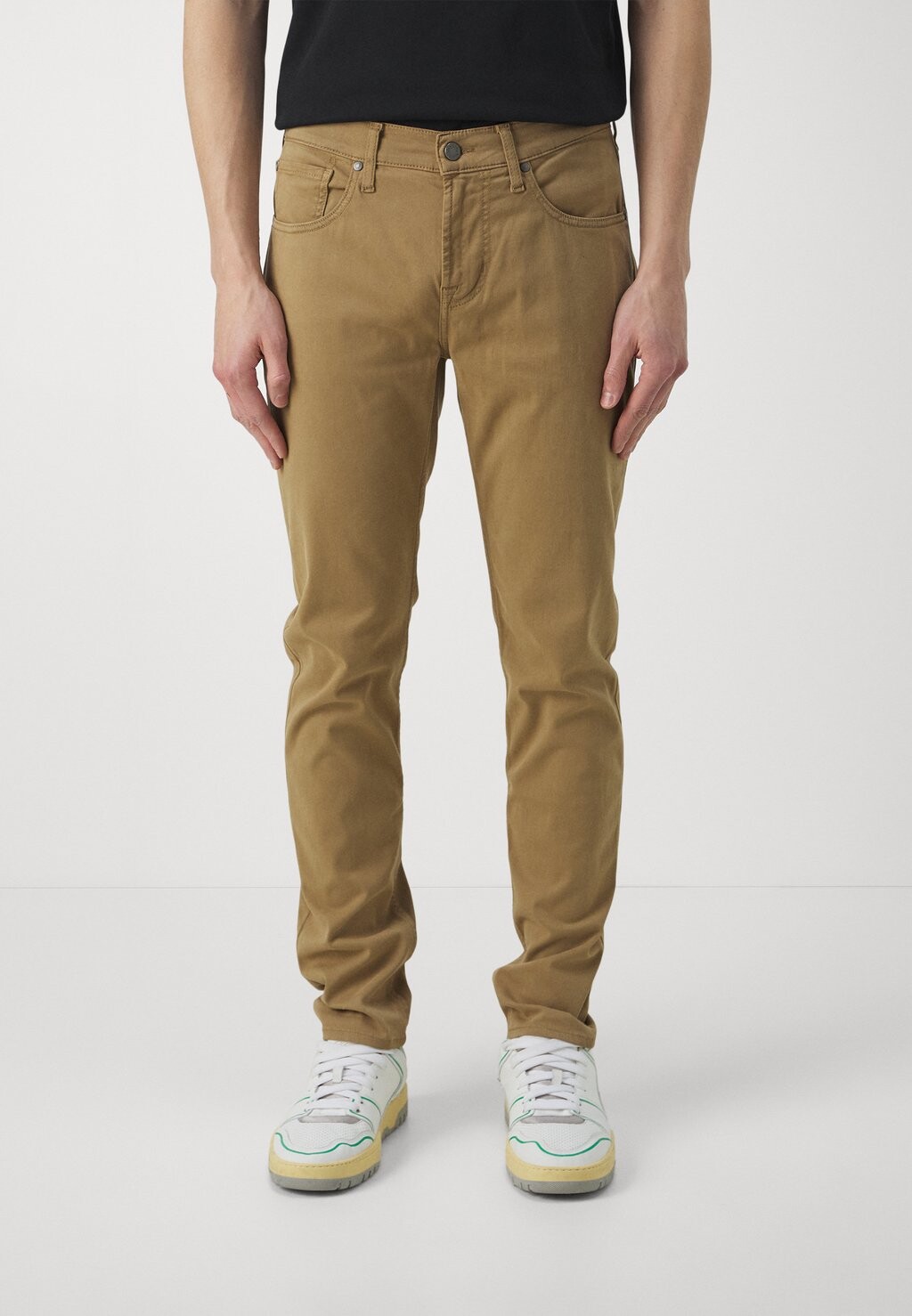 Брюки SLIMMY TAPERED 7 for all mankind, бежевый