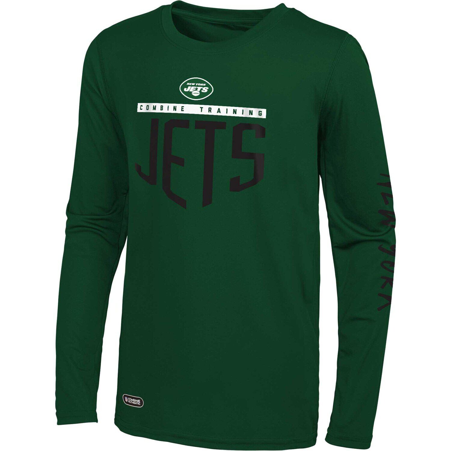 

Мужская зеленая футболка с длинным рукавом New York Jets Joint Authentic Impact Outerstuff