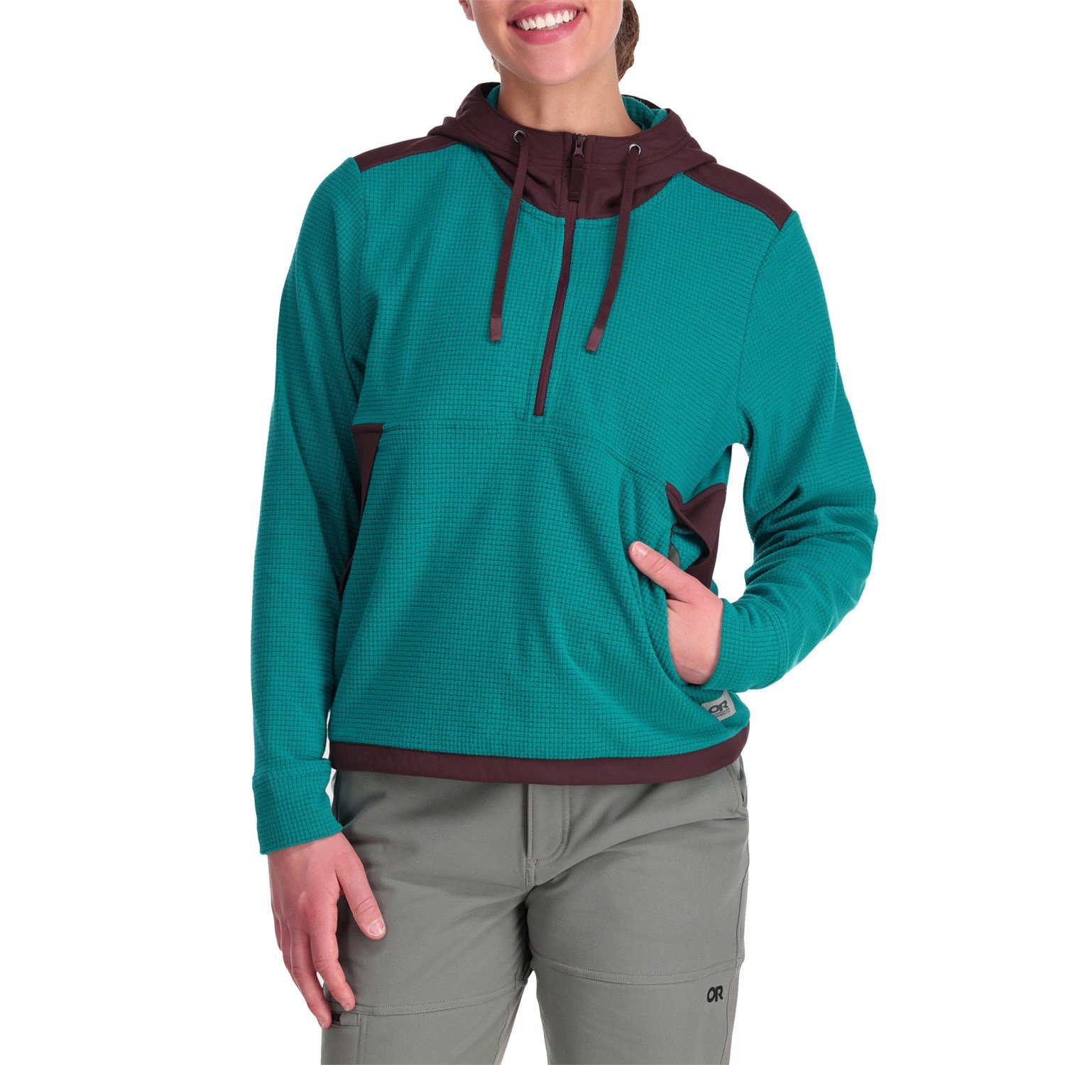 Худи Outdoor Research Trail Mix Pullover, цвет Deep Lake/Elk meerkat hoodie popular long sleeve cotton hoodies men warm outdoor pullover hoodie xxl