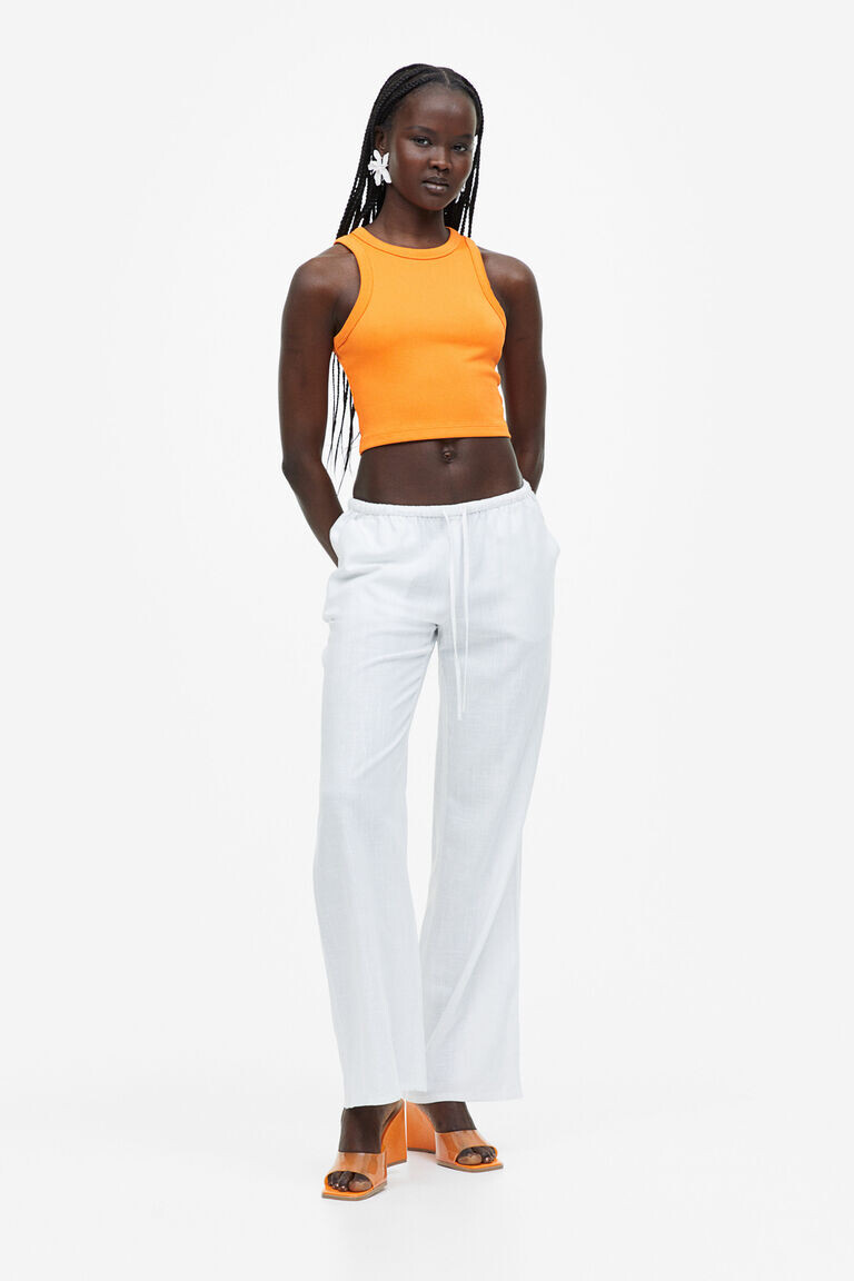 

Брюки с заниженной талией H&M, белый