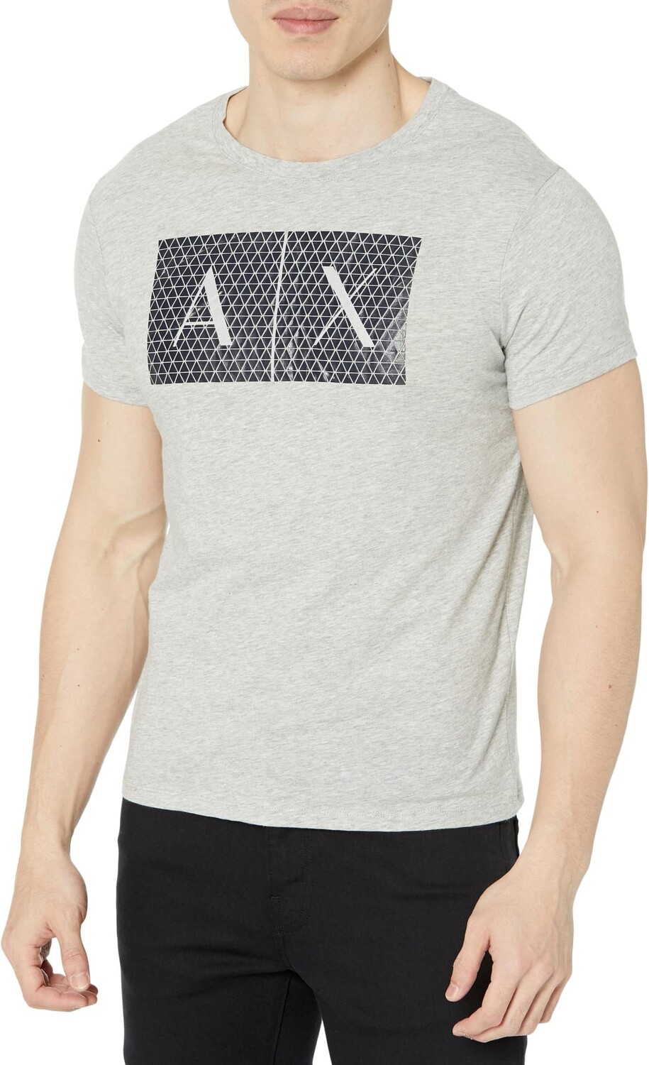 

Футболка с логотипом Box Armani Exchange, цвет B09B Heather Grey