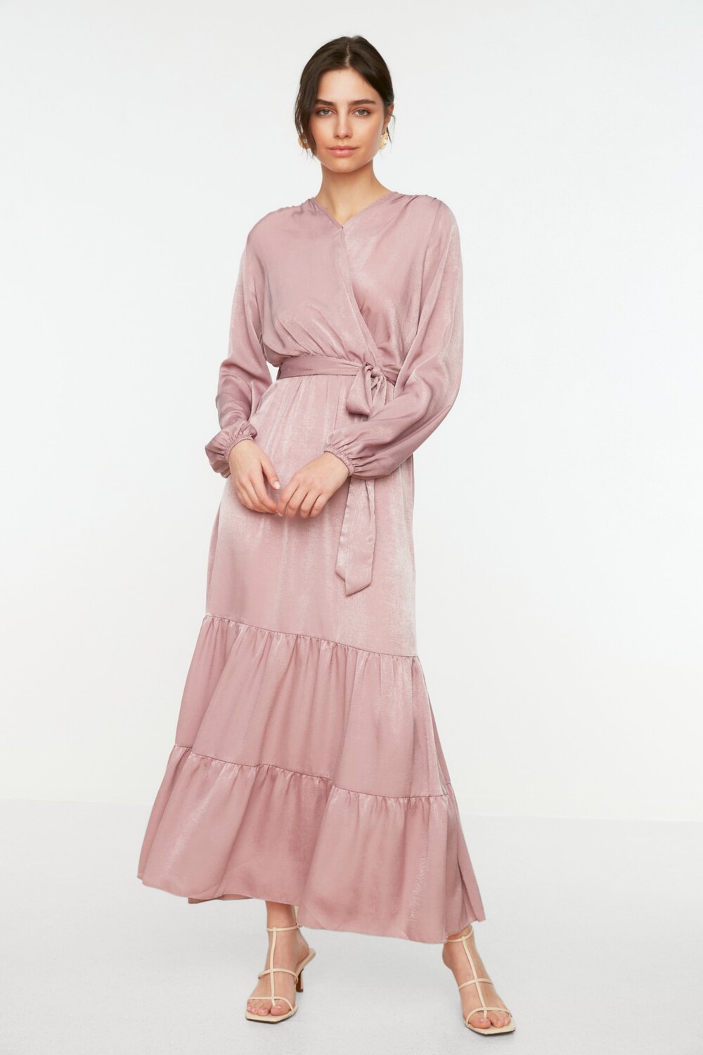 

Вечернее Платье - Розовый - Макси Trendyol Modest, розовый