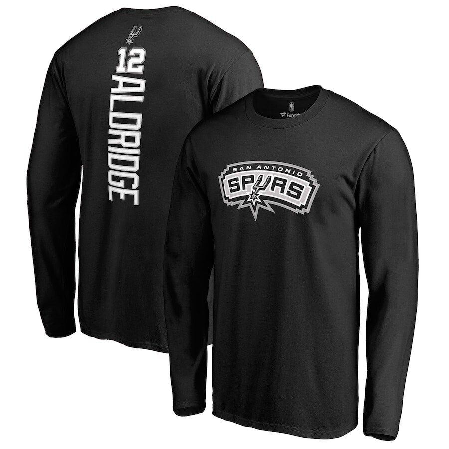 

Футболка с длинным рукавом Fanatics Branded San Antonio Spurs, черный