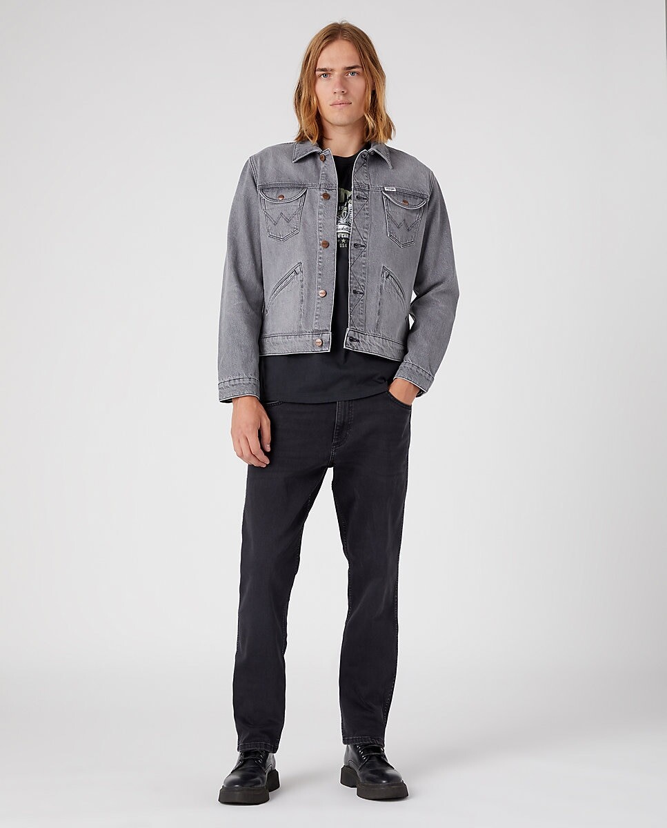 

Черные мужские джинсы прямого кроя Greensboro Wrangler, черный