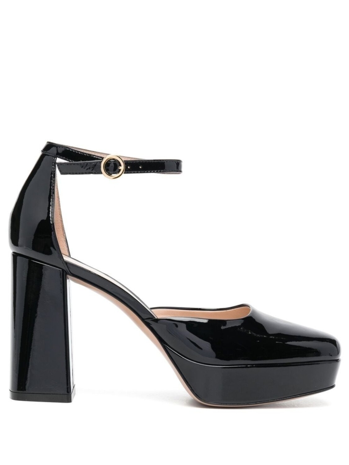 

Gianvito Rossi туфли на блочном каблуке с квадратным носком, черный