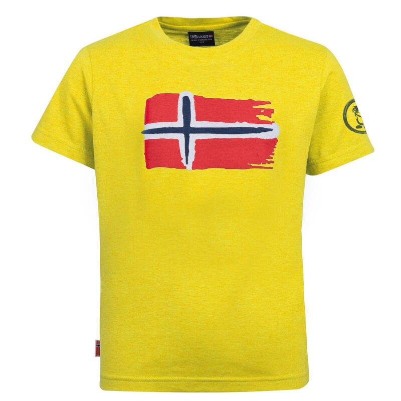 Детская футболка Oslo солнечно-желтая TROLLKIDS, цвет gelb