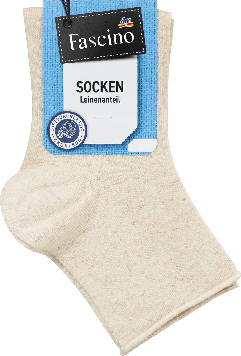 

Носки из смесовой вискозы-льна бежевого размера. 39-42 10шт Fascino