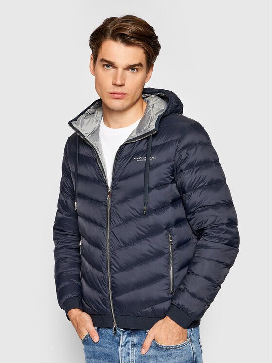 

Пуховик стандартного кроя Armani Exchange, синий