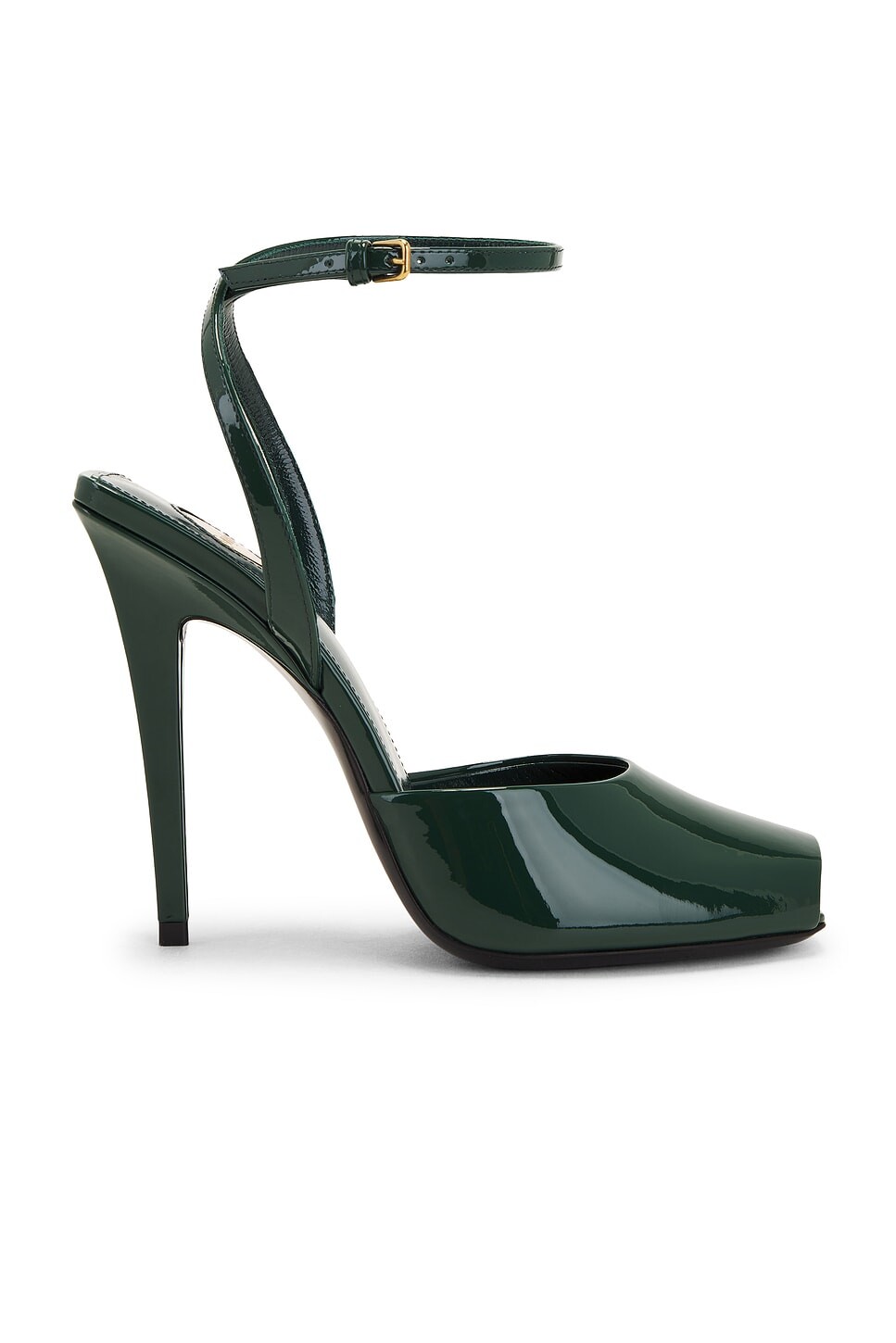 

Туфли Orhand с открытым носком Saint Laurent, цвет Imperial Green