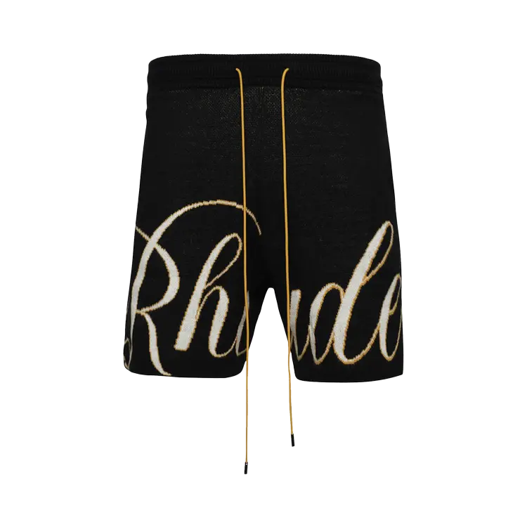 

Шорты Rhude Script Knit 'Black/Cream', черный
