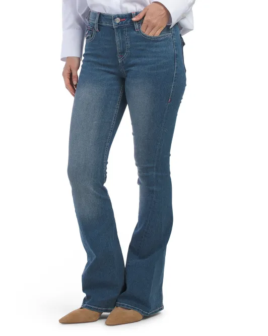 

Расклешенные джинсы Joey с клапанами True Religion, цвет Medium Sunkissed Wash