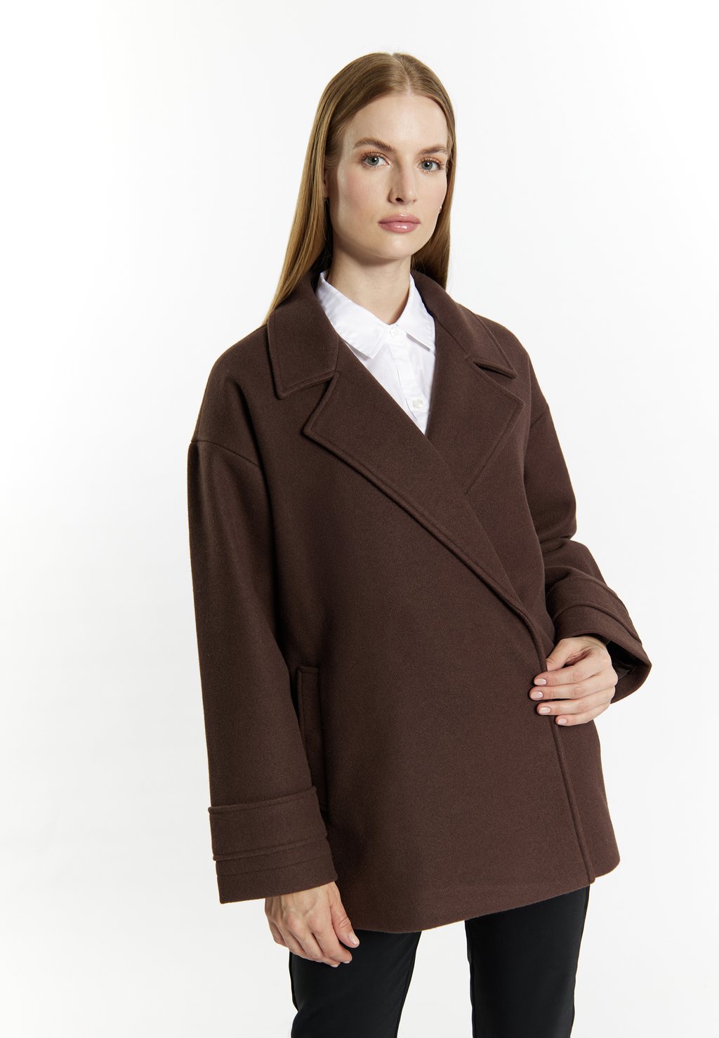 цена Короткое пальто DreiMaster, коричневый