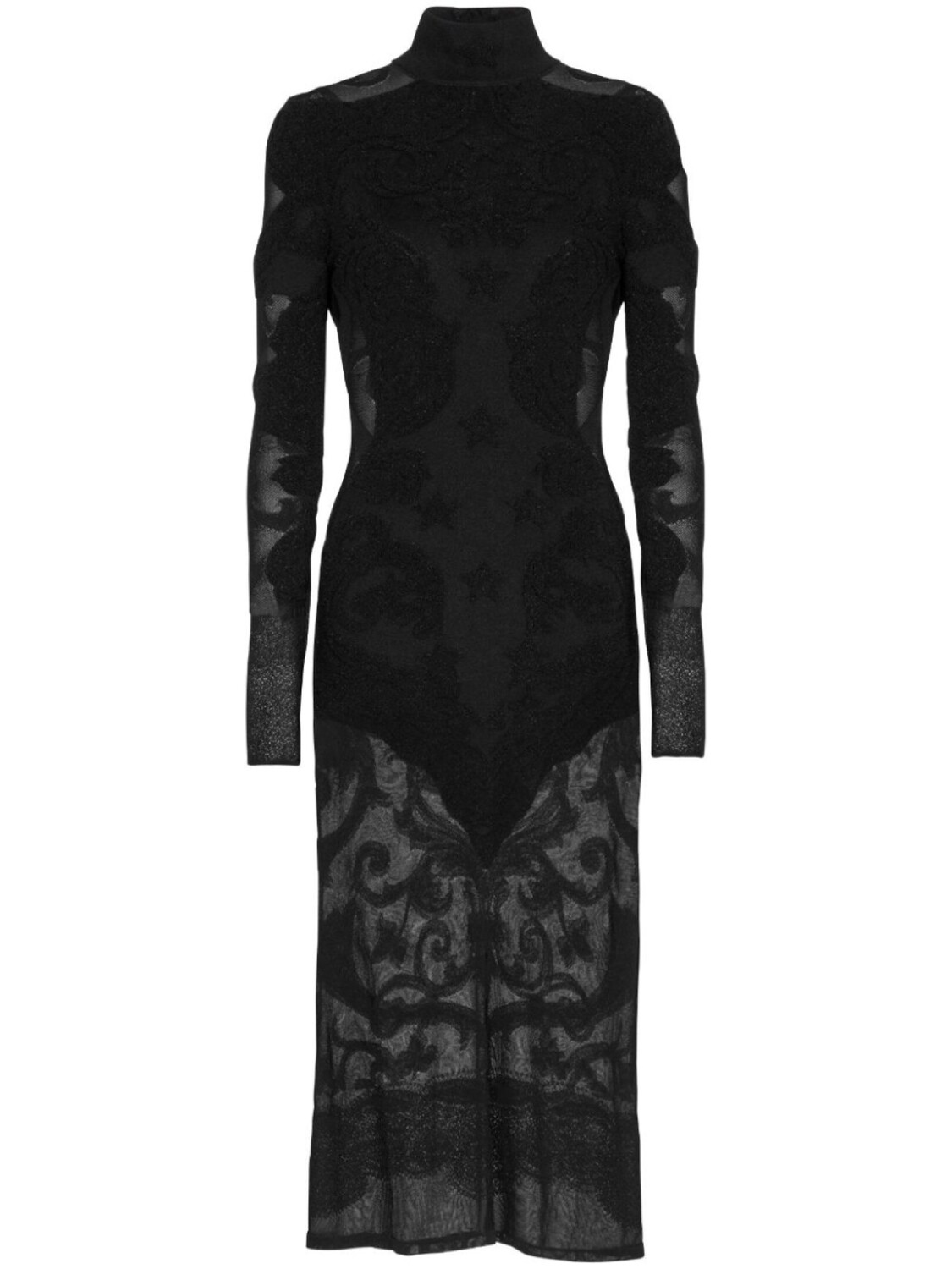 

Balmain платье миди Baroque тонкой вязки, черный