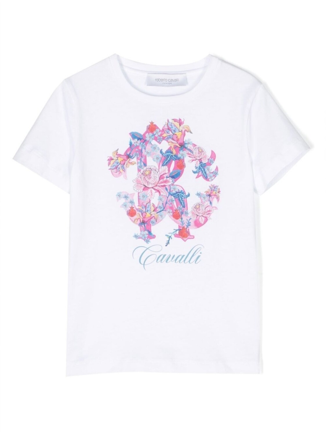 

Футболка с логотипом Roberto Cavalli Junior, белый