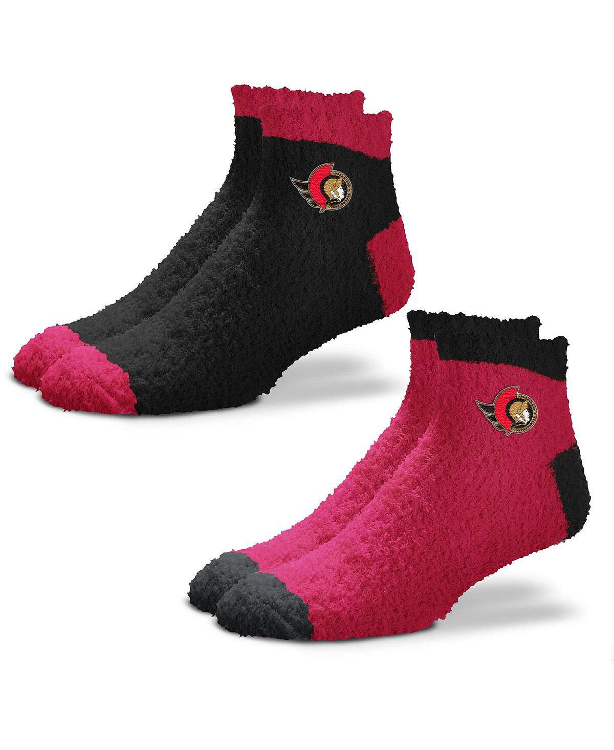 Женские комплекты из 2 мягких носков для сна Ottawa Senators Team Team For Bare Feet, красный