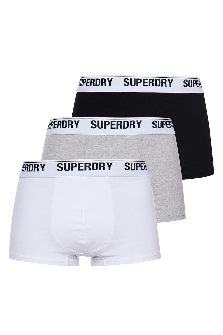 

Боксеры с логотипом, 3 пары Superdry, черный