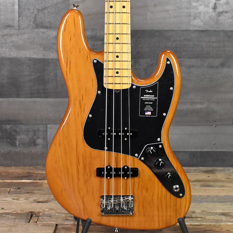 Басс гитара Fender American Professional II Jazz Bass MN - Roasted Pine with Case