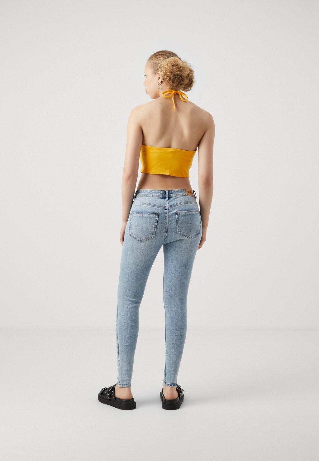 

Джинсы Skinny Fit Onlwauw Mid Waist Knee ONLY, голубой деним