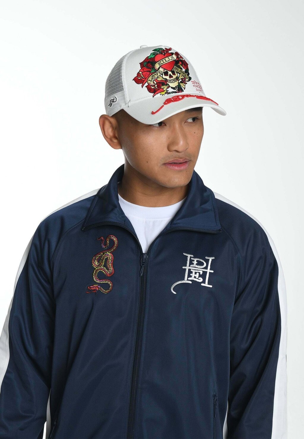 

Кепка Unisex Love-Hurts Twill Front Trucker Ed Hardy, белый