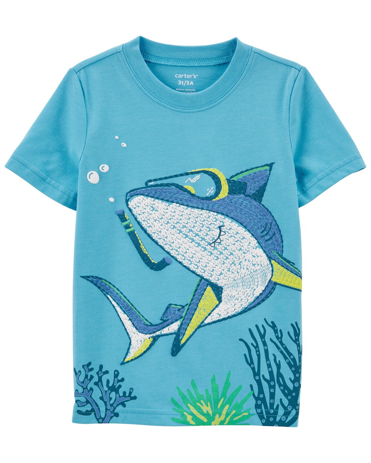 

Футболка Baby Shark из джерси Carter's, синий