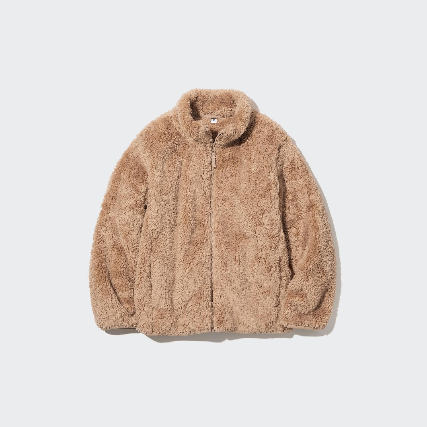 

Куртка Uniqlo детская из пушистого флиса на молнии, бежевый