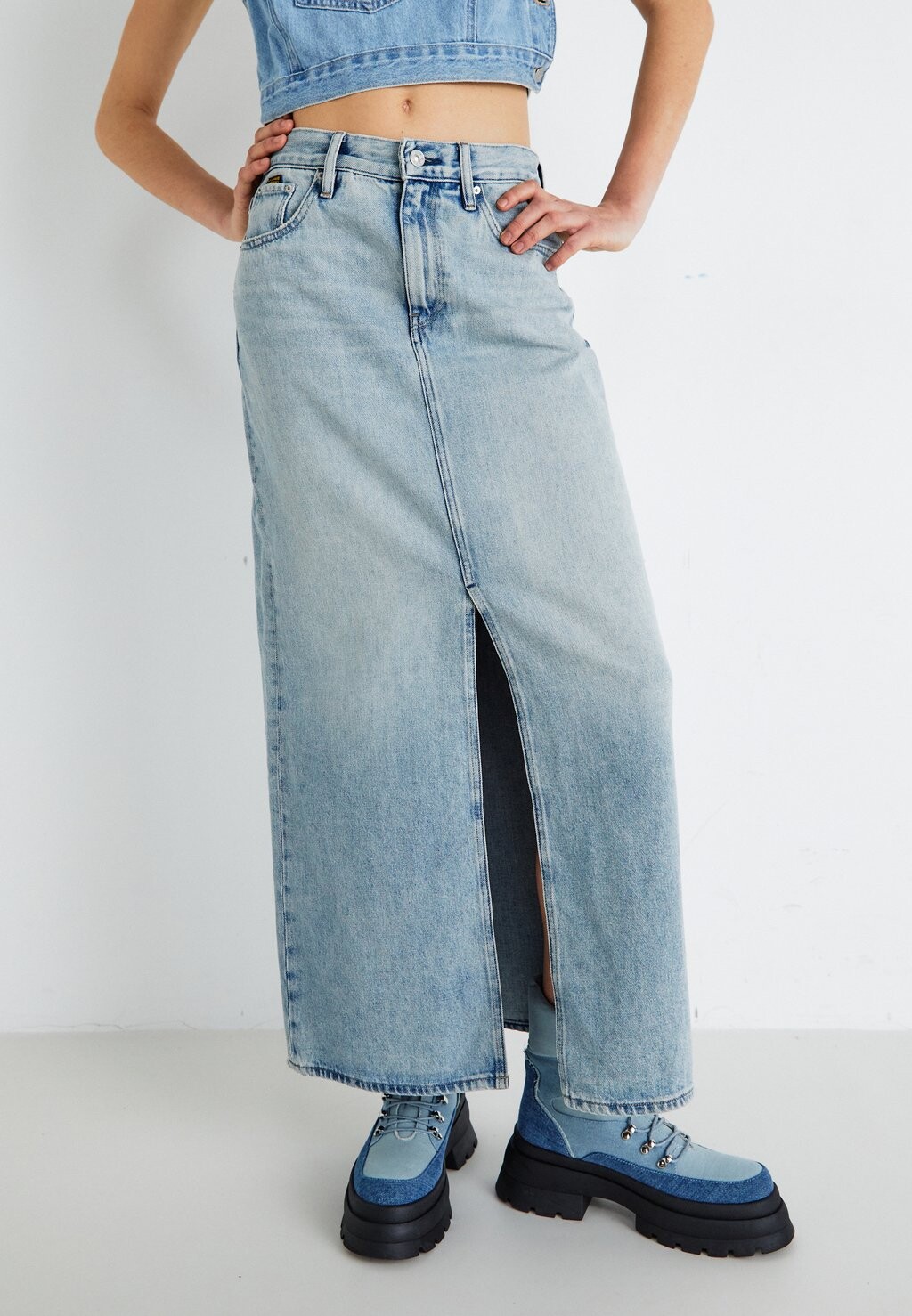 

Джинсовая юбка VIKTORIA LONG SKIRT G-Star, цвет sun faded fogbow