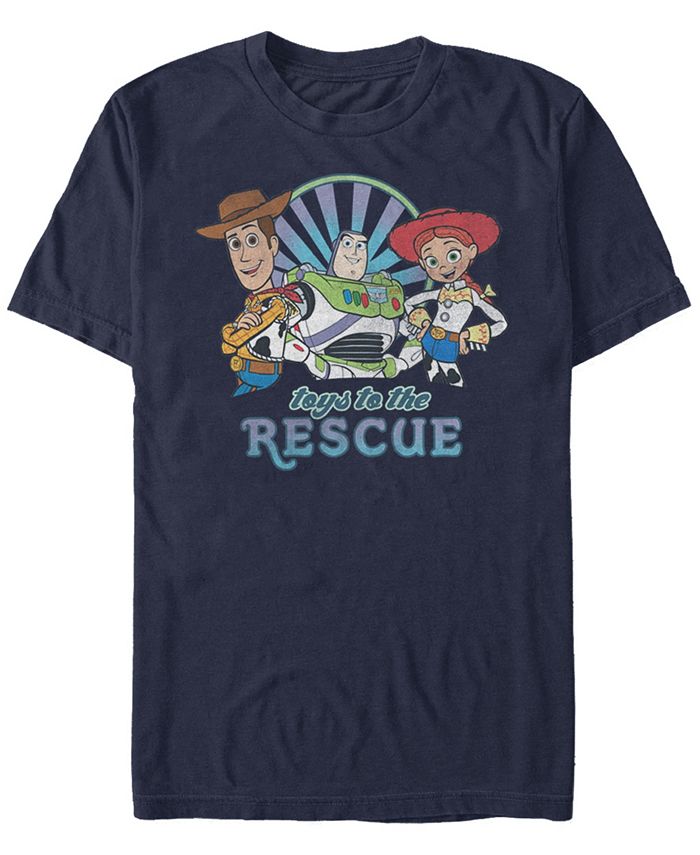Мужская футболка Disney Pixar «История игрушек Базз Вуди Джесси Игрушки на помощь», с коротким рукавом Fifth Sun, синий
